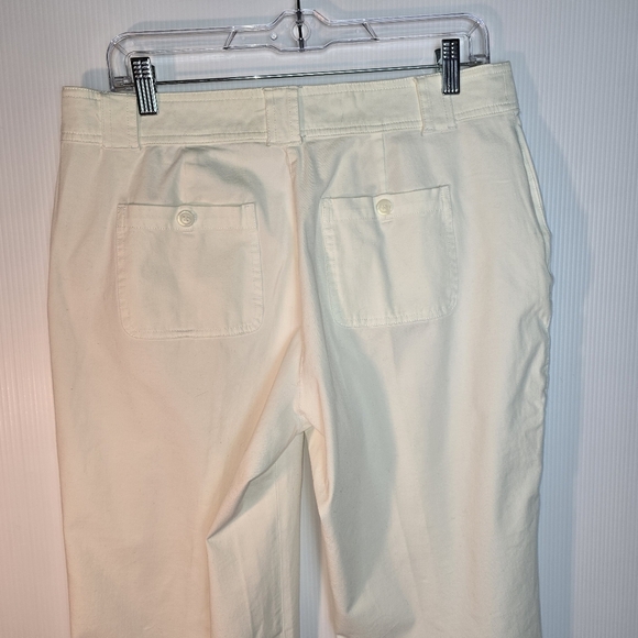 NWT Coldwater Creek White Capri Pants Cotton/Spandex Back Pockets Size 12 - Picture 9 of 13